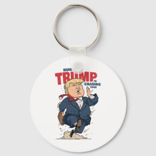 Chaveiro Camiseta Divertida Corra Como Se Trump Estivesse P