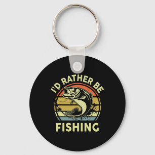 Chaveiro Camiseta Divertida Eu Preferiria Estar Pescando - 
