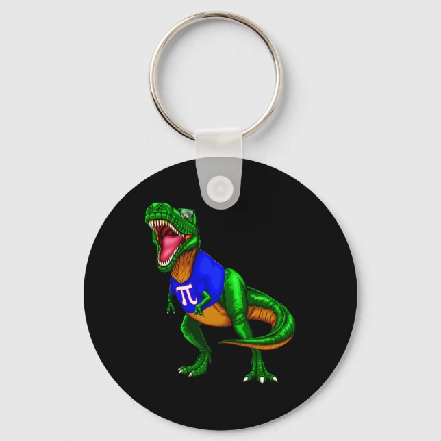 Chaveiro Camiseta do Dinossauro Rex do Dia do Pi Presente d (Frente)