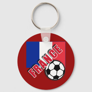 Chaveiro Camiseta do fã de futebol do mundo de FRANCE