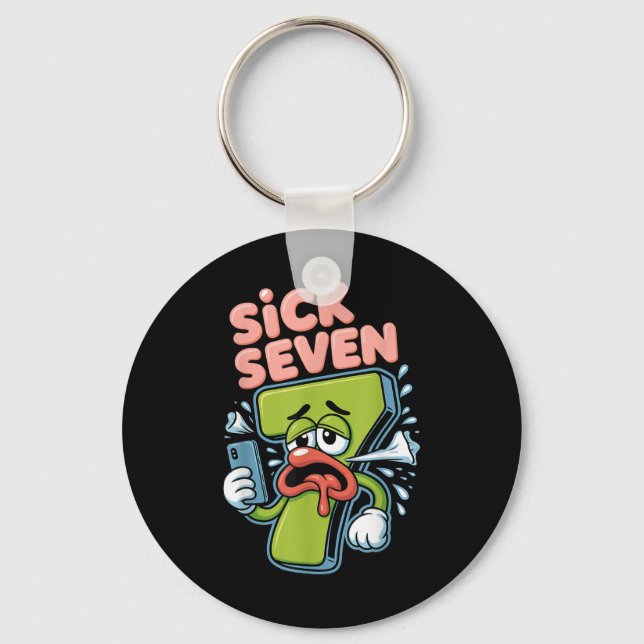 Chaveiro Camiseta do Meme Sick Seven - Seis Sete Piada Engr (Frente)