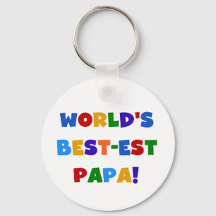 Chaveiro Camiseta e presentes da papá do mundo brilhante