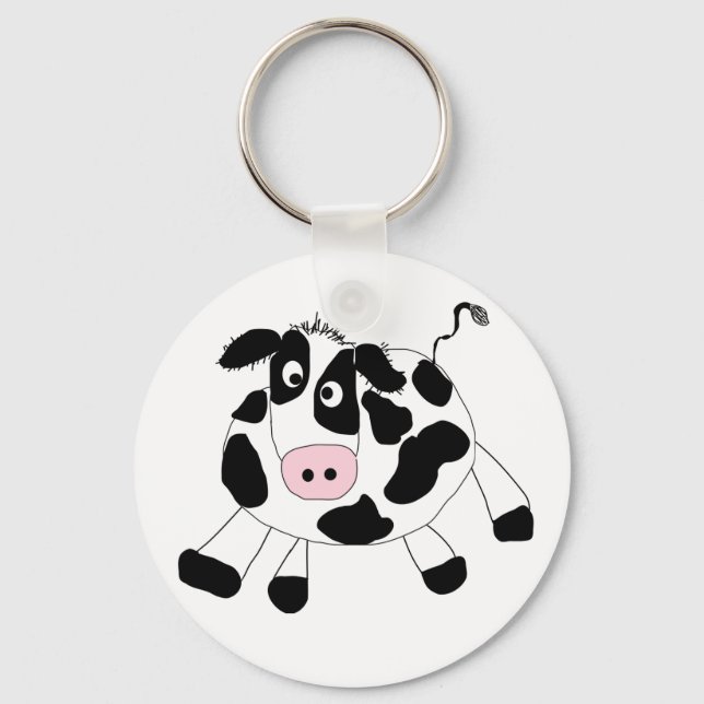 Chaveiro Camiseta e presentes da vaca da fazenda (Frente)