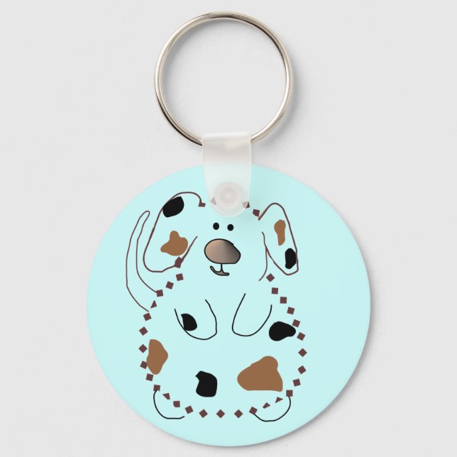 Chaveiro Camiseta e presentes do cão dos desenhos animados (Frente)