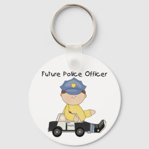 Chaveiro Camiseta e presentes futuros do agente da polícia