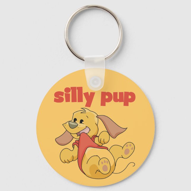 Chaveiro Camiseta e presentes parvos do filhote de cachorro (Frente)