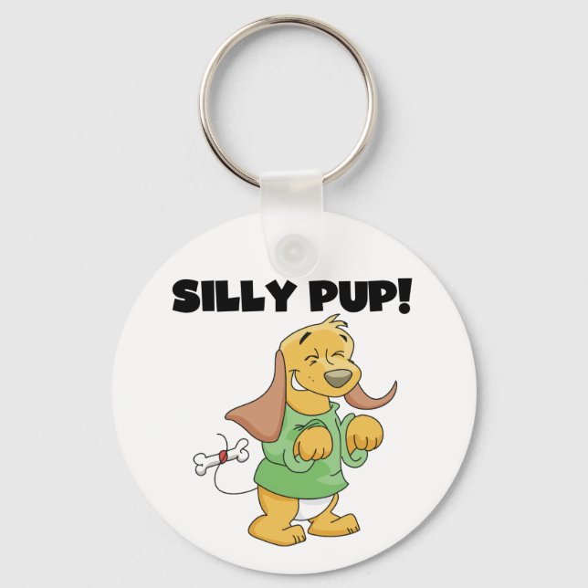 Chaveiro Camiseta e presentes parvos do filhote de cachorro (Frente)