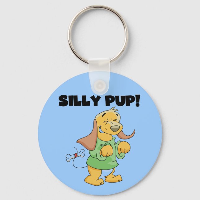 Chaveiro Camiseta e presentes parvos do filhote de cachorro (Frente)