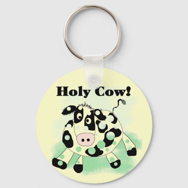Chaveiro Camiseta e presentes santamente da vaca (Frente)