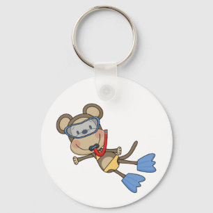 Chaveiro Camiseta e presentes Snorkeling do macaco da praia