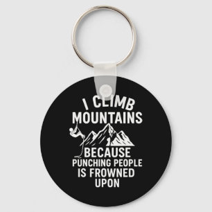 Chaveiro Camiseta Engraçada de Escalada de Montanha – Eu Su