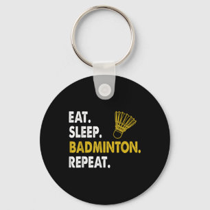 Chaveiro Camiseta engraçada de peteca de badminton
