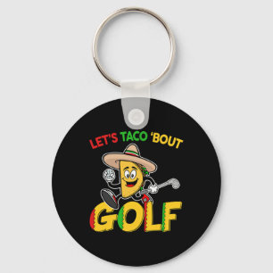 Chaveiro Camiseta engraçada do golfe Vamos falar taco Cinco