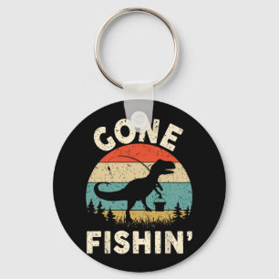 Chaveiro Camiseta Engraçada Gone Fishing para Homens Mulher