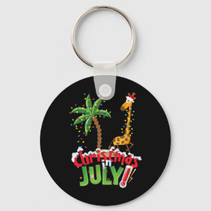 Chaveiro Camiseta Engraçada Natal Em Julho Santa Girafa Pal