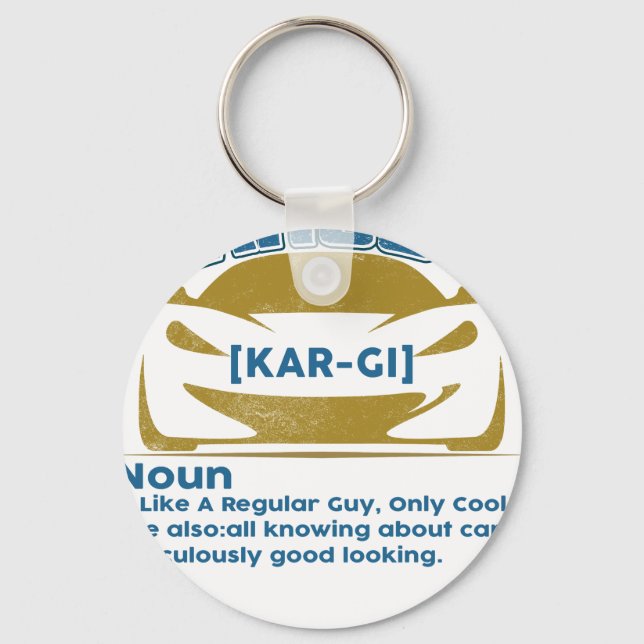 Chaveiro Camiseta engraçada para homem que gosta de carros  (Frente)