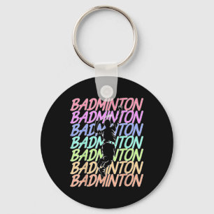 Chaveiro Camiseta engraçada vintage de peteca de badminton