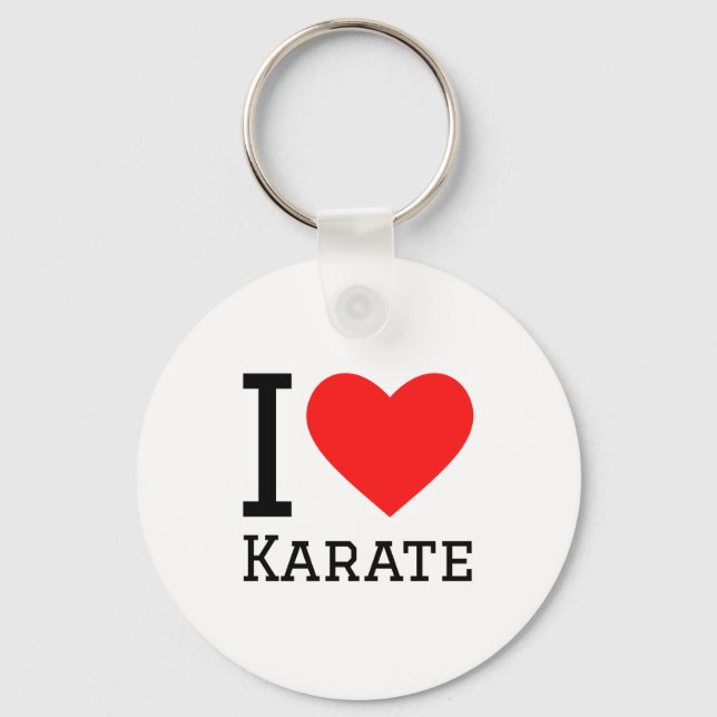 Chaveiro Camiseta Eu Amo Karatê  (Frente)