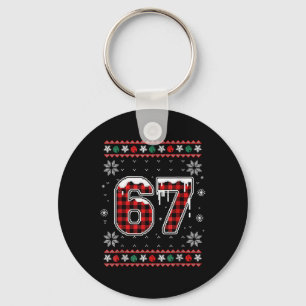 Chaveiro Camiseta Feia de Natal Meme Divertido 67 Six Seven