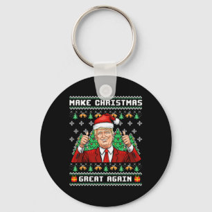 Chaveiro Camiseta Feia Trump 2024 Faça o Natal Grande Novam