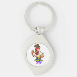 Chaveiro Camiseta "Frango Engraçado Levanta e Voa”