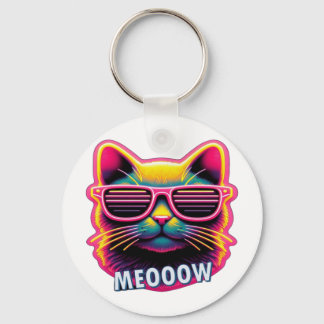 Chaveiro Camiseta Gato Mia com óculos de sol