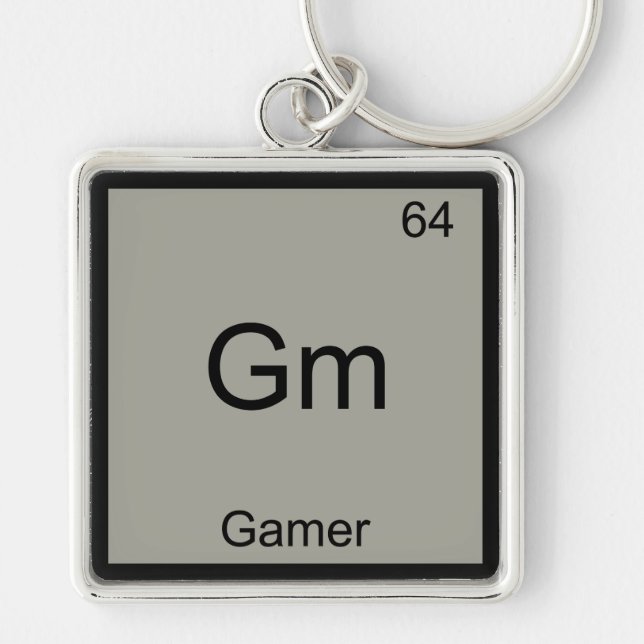 Chaveiro Camiseta Gm - Símbolo de Elemento Químico Divertid (Frente)