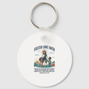 Chaveiro Camiseta Gráfica Adoção de Jesus Cuidados Foster C