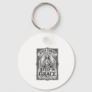 Chaveiro Camiseta Gráfica Amante do Chá Jesus Cristão