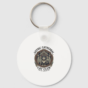 Chaveiro Camiseta Gráfica de Arte Gótica Catedral Gato - Gó