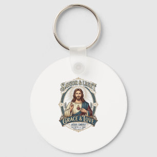 Chaveiro Camiseta Gráfica de Caça Vintage Jesus Thrift Stor