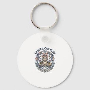 Chaveiro Camiseta Gráfica de Gato de Páscoa - Clube do Gato