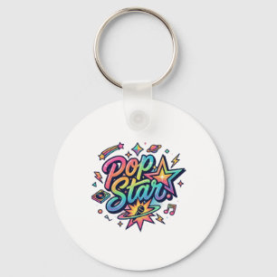 Chaveiro Camiseta Gráfica Divertida de Pipoca de Estrela Po