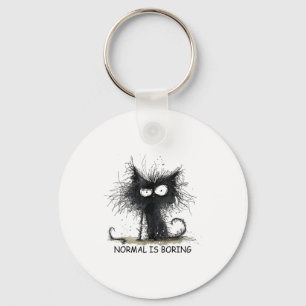 Chaveiro Camiseta Gráfica Gato Engraçado Normal É Chato Hom