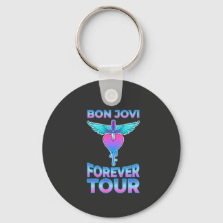 Chaveiro Camiseta Gráfica Oficial da Bon Jovi Forever Tour 