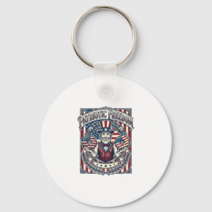 Chaveiro Camiseta Gráfica Vetorial Patriota Amante de Donut