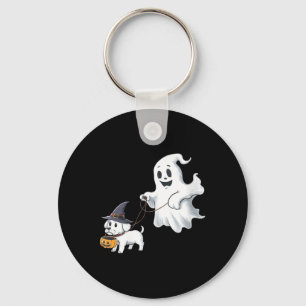 Chaveiro Camiseta Halloween V-Neck Womens Ghost Walks The D