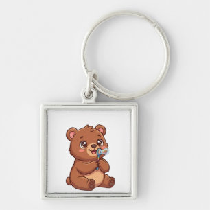 Chaveiro Camiseta infantil Cute Kawaii Teddy Bear with Bubb