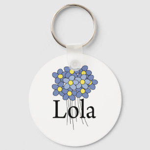 Chaveiro Camiseta Lola Flor Azul Bonita