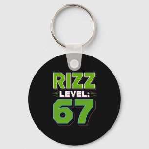 Chaveiro Camiseta Meme Nível Rizz 67 Tendência Juvenil Seis