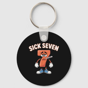 Chaveiro Camiseta Meme Sick Seven Seis Sete Brincadeira Div