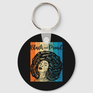 Chaveiro Camiseta Mês da História Negra Fev, Afro Preto e O