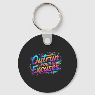 Chaveiro Camiseta Motivacional de Corrida 'Supere suas Desc