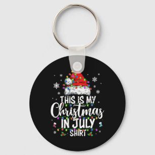Chaveiro Camiseta Natal Em Julho Chapéu Do Papai Noel Verão