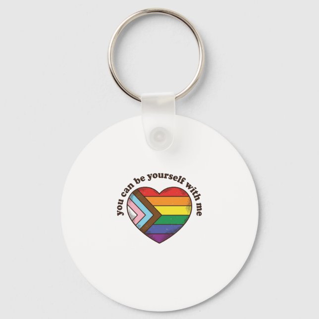 Chaveiro Camiseta Orgulho Coração Você Pode Ser Você Mesmo  (Frente)