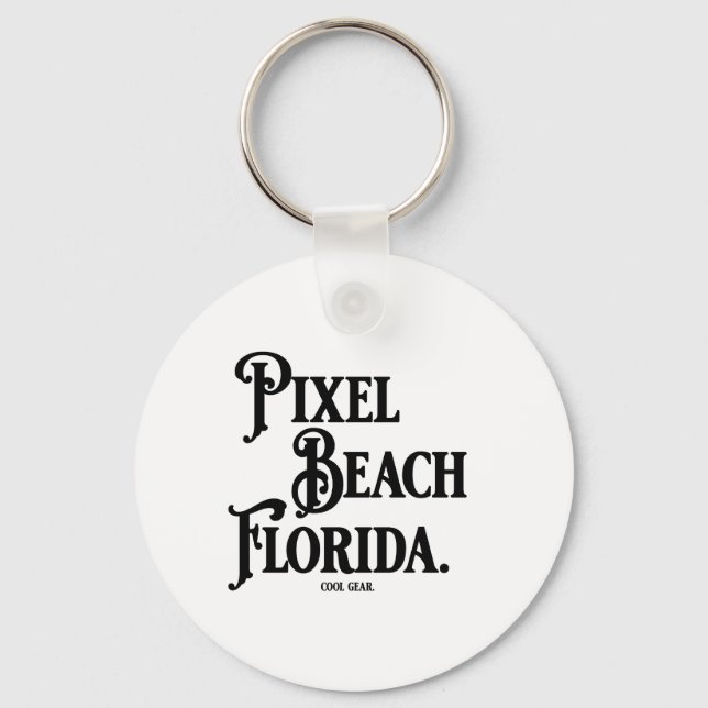 Chaveiro Camiseta Pixel Beach Florida (Frente)