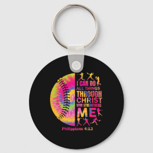 Chaveiro Camiseta Softball Mulheres Meninas Adolescentes Cr