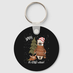 Chaveiro Camiseta Urso E Raposa Bebê Fofinho Está Frio Lá F