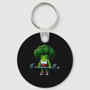 Chaveiro Camiseta Vegana de Levantamento de Peso de Brócoli