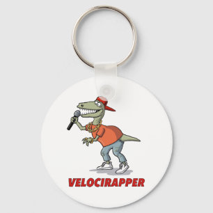 Chaveiro Camiseta 'Velocirapper'.